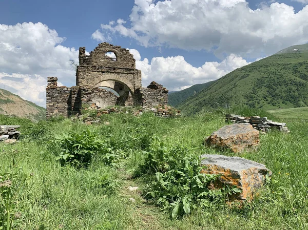 Les Ruines Ancienne Église Assomption Dans Ancien Village Lisri Dans — Photo