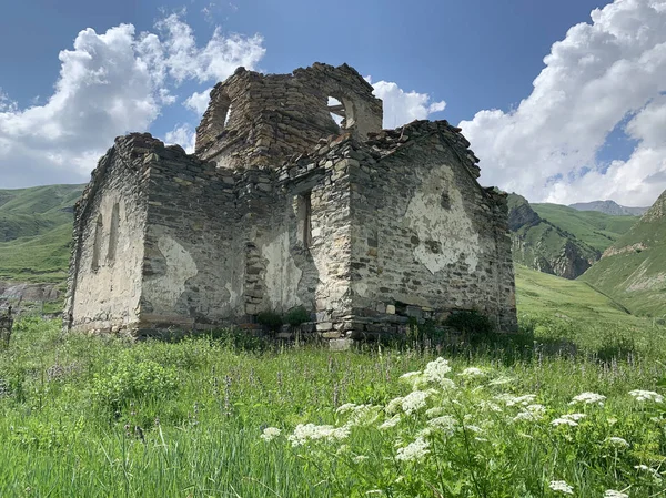 Ruïnes Van Oude Kerk Van Hemelvaart Het Oude Dorp Van — Stockfoto