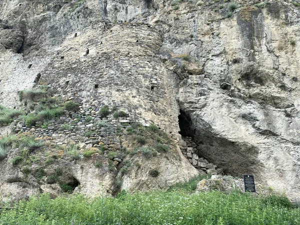 Twierdza Dzivgis Jest Największą Kamienną Fortecą Jaskinia Kaukazie Rosja Północna — Zdjęcie stockowe