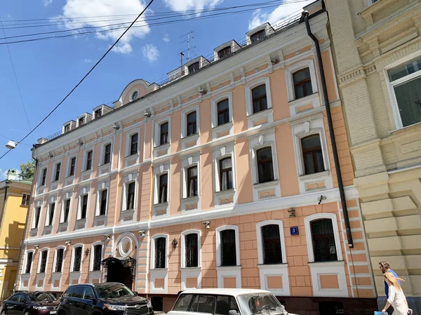 Moscú Rusia Junio 2019 Calle Lyalin Casa Edificio Edificio Histórico — Foto de Stock