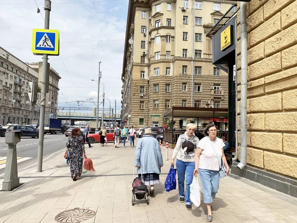 Moskau Russland Juli 2019 Die Menschen Gehen Auf Prospect Mira — Stockfoto
