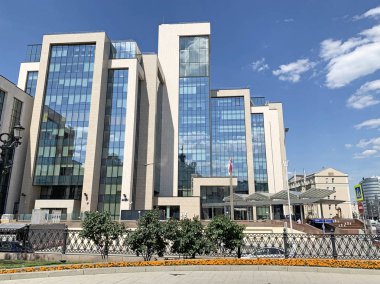 Moskova, Rusya, 20 Haziran 2019. Güneşli bir günde Oao 