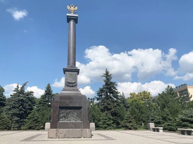 Anapa, Rusya, Temmuz. 23, 2019. Stele 