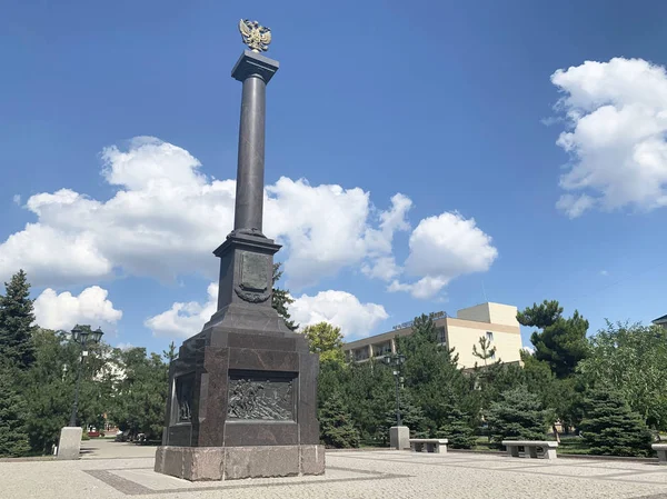 Anapa Russland July 2019 Stele Stadt Des Militärruhms Sommer Bei — Stockfoto