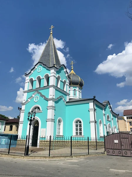 Rusia Ciudad Anapa Iglesia San Onufro Grande Calle Catedral Sobornaya —  Fotos de Stock