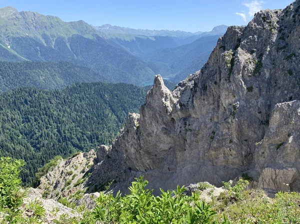 Abhazya Dağın Yamacıpshegishkhva Yaz — Stok fotoğraf