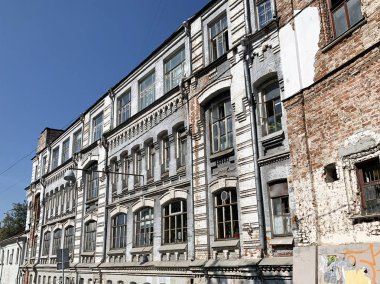 Moskova, Rusya, 29 Ağustos 2019. P. Yurgenson'ın sac notalarını basmak için eski ofis. Khokhlovsky pereulok, 7, bina 2. Moskova