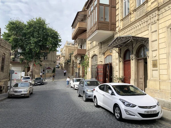 Baku Azerbaijan September 2019 Asaf Zeynalli Street Historic District Icheri — Stock Photo, Image
