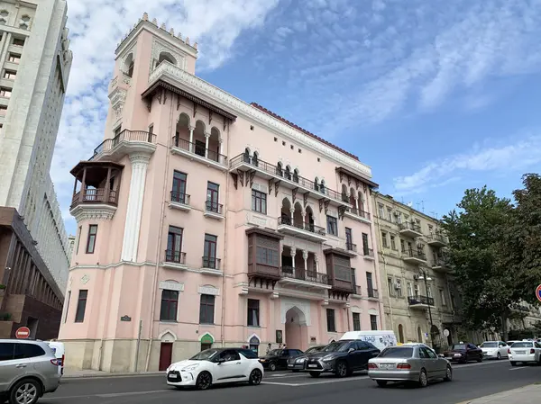 Bakú Azerbaiyán Septiembre 2019 Central Inn Baku Hotel Hostel Calle — Foto de Stock