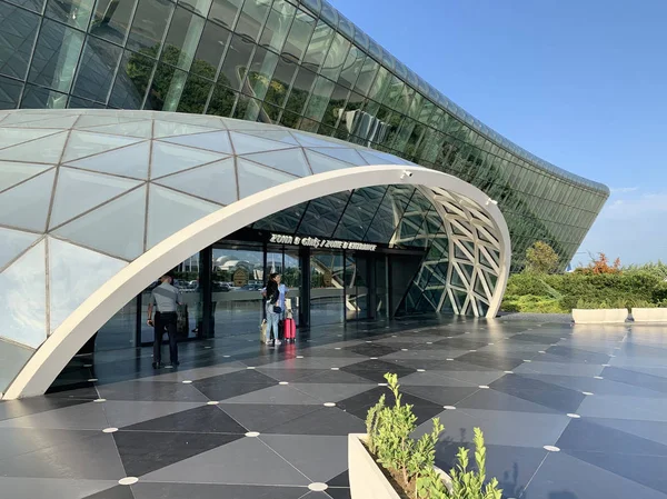 Bakü Azerbaycan Eylül 2019 Haydar Aliyev Uluslararası Havaalanı Bakü Azerbaycan — Stok fotoğraf