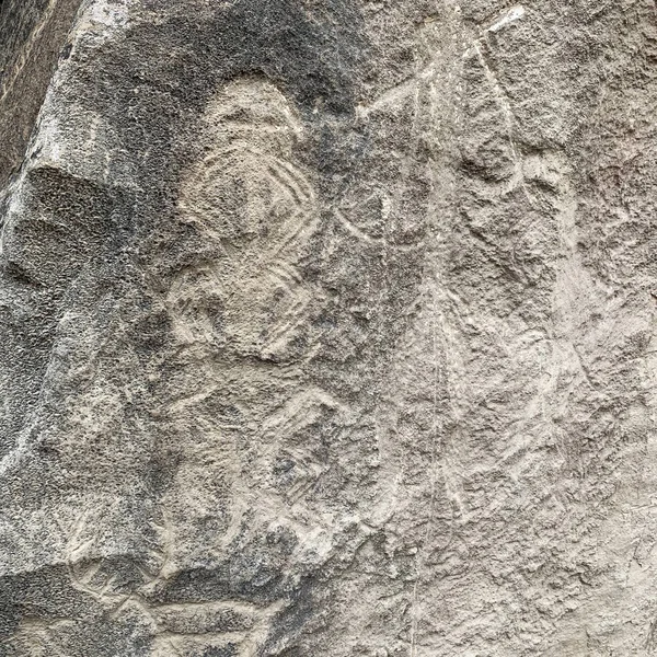 Gobustan Ázerbájdžán Září 2019 Starověké Petroglyfy Gobustánu Ázerbájdžán — Stock fotografie