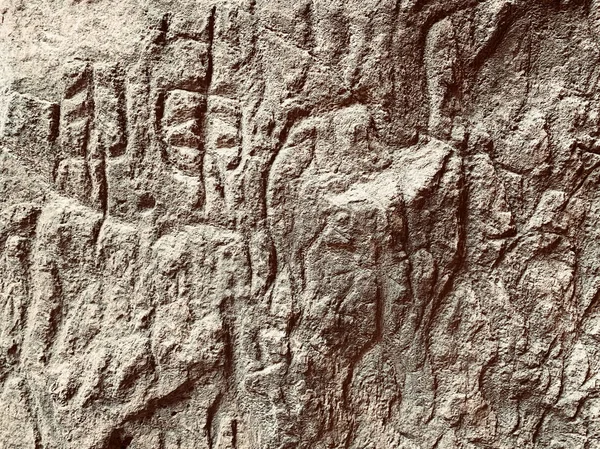 Gobustan Ázerbájdžán Září 2019 Starověké Petroglyfy Gobustánu Ázerbájdžán — Stock fotografie