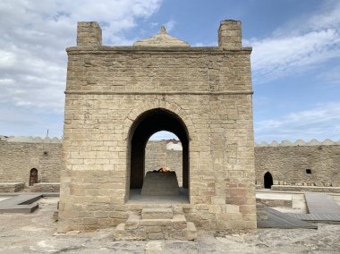 Ateshgah, Azerbaycan, 10 Eylül 2019. Azerbaycan'da Ateşgah ateş tapınağı