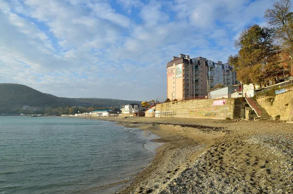 Dzhubga Rusland Oktober 2016 Verlaten Strand Het Laagseizoen — Stockfoto