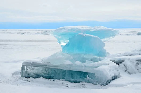 Russie Lac Baïkal Hummocks Glace — Photo