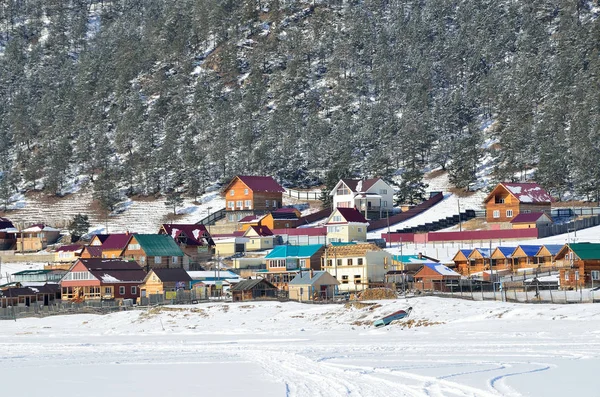 Baikal Bolshoe Goloustnoe Pueblo Invierno —  Fotos de Stock