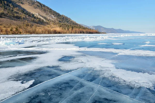 Rusia Hielo Baikal Marzo — Foto de Stock