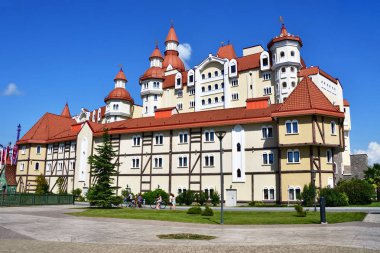 Soçi, Rusya, 10 Ağustos 2019. Yaz aylarında otel kompleksi 