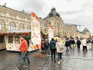 Moskova, Rusya, Ekim 12, 2019. Geleneksel Moskova gastronomi festivali 