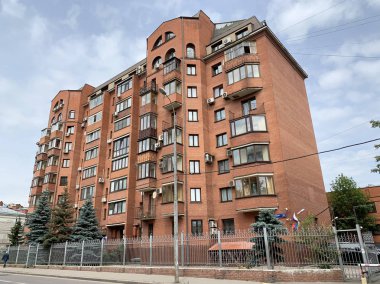 Moskova, Rusya, 16 Temmuz 2019. Moskova 'da Kazakova caddesinde 27 numaralı modern ev