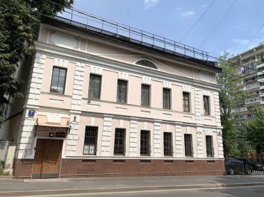 Moskova, Rusya, 16 Temmuz 2019. Adresteki tarihi bina Gorokhovsky sokağı, A 'nın 7 malikanesi. B. Cleopina (1905, mimar T. J. Bardt))