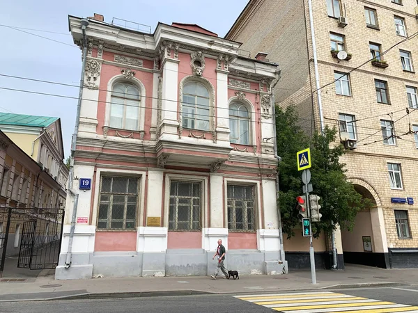 Moscou Rússia Julho 2019 Edifício Histórico Endereço Old Basmannaya Street — Fotografia de Stock