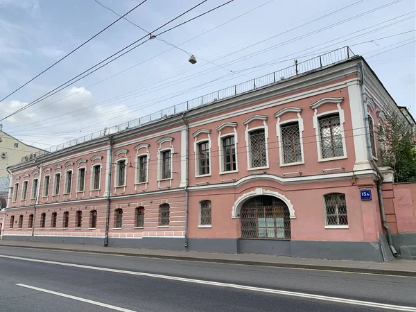 Moskva Rusko Července2019 Moskva Historická Budova Ulici Old Basmannaya Dům — Stock fotografie