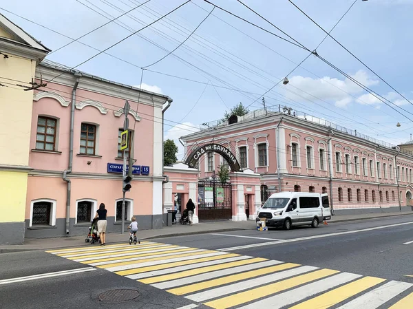 러시아 모스크바 2019 역사적 건물들 바타냐 거리에 있으며 세기에 세워진 — 스톡 사진