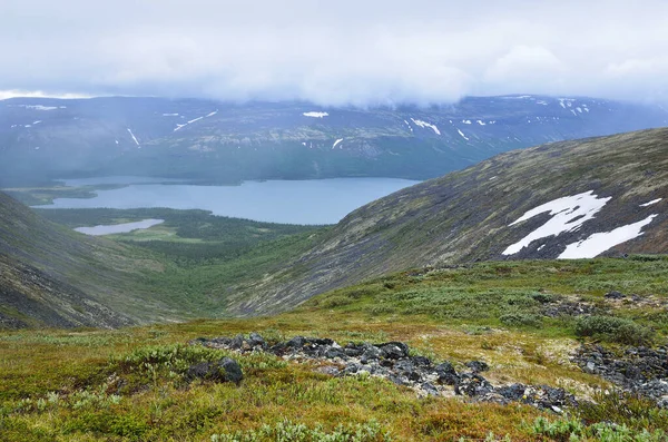 Kola Peninsula Lovozero Tundras Seydozero Cloudy Day — Stock Photo, Image