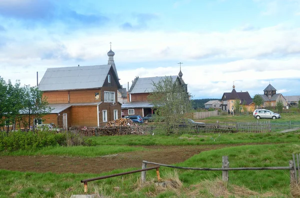 Varzuga Kola Yarımadası Rusya Haziran 2015 Bulutlu Bir Yaz Gününde — Stok fotoğraf