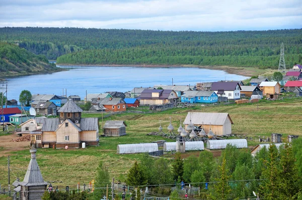 Kola Peninsula Old Pomeranian Village Varzuga — Stock Photo, Image