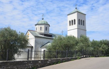 1890 'da Ulcinj' deki Aziz Niklas Kilisesi. Karadağ