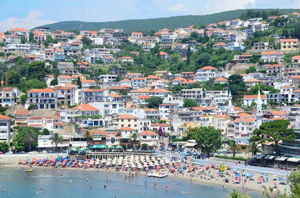 Улцинь Черногория Июня 2015 Люди Отдыхают Пляже Старом Городе Улцинь — стоковое фото