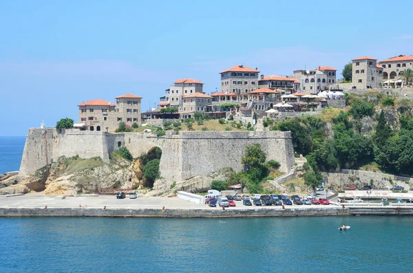 Felső Város Régi Erőd Ulcinj Nyáron Montenegróban — Stock Fotó