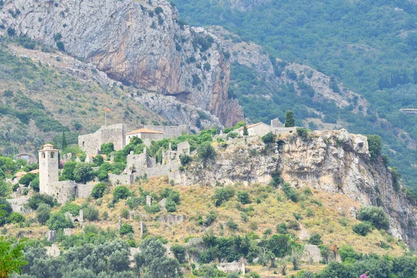 Středověká Pevnost Starém Baru Létě Černá Hora — Stock fotografie