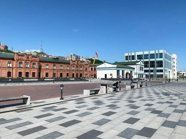 Vladivostok Russia July 2020 Vladivostok Former Artillery Workshops Tsesarevich Embankment — Stock Photo, Image