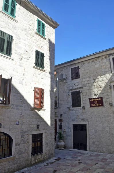 Ciudad Kotor Montenegro Junio 2015 Apartamentos Villa Juanna Edificio Histórico — Foto de Stock