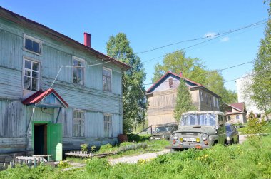 Umba, Rusya, Haziran 06, 2015. Umba, Murmansk bölgesindeki şehir tipi yerleşim yerlerinde.
