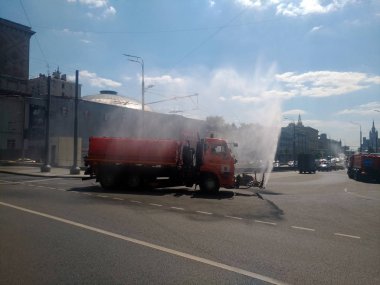 sulama araba, Moskova şehri, 28.06.18