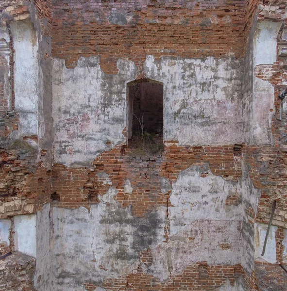 Vecchia Chiesa Rovina Cimitero Vista Dall Alto — Foto Stock