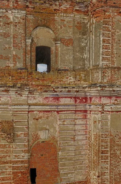 Vecchia Chiesa Rovina Cimitero Vista Dall Alto — Foto Stock