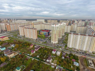 Moskova şehir, Nekrasovka district, üstten görünüm, 10/10/2018