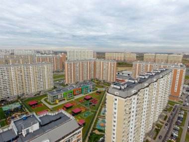 Moskova şehir, Nekrasovka bölgesi, anaokulu, üstten görünüm, 10/10/2018