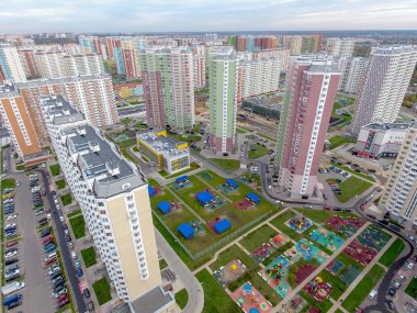Moskova şehir, Nekrasovka bölgesi, anaokulu, üstten görünüm, 10/10/2018
