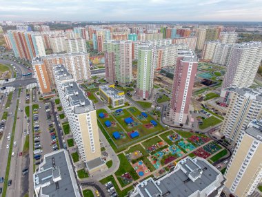 Moskova şehir, Nekrasovka bölgesi, anaokulu, üstten görünüm, 10/10/2018