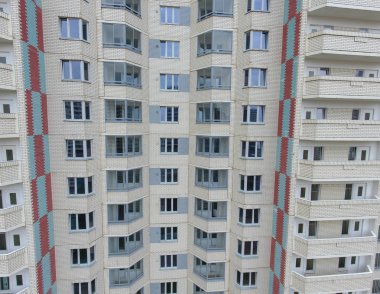 Yüksek binalar, windows, balkon, arka plan evi