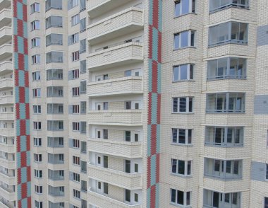 Yüksek binalar, windows, balkon, arka plan evi