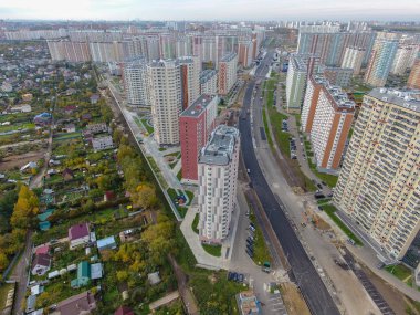 Moskova şehir, Nekrasovka district, üstten görünüm, 10/10/2018