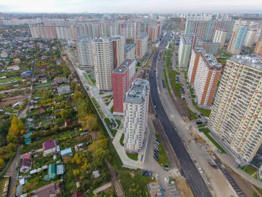 Moskova şehir, Nekrasovka district, üstten görünüm, 10/10/2018