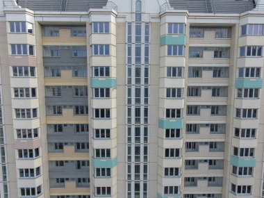 Yüksek binalar, windows, balkon, arka plan evi